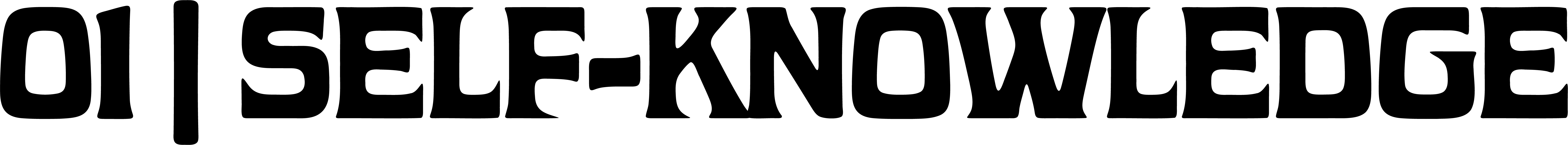 01 — Self-Knowledge
